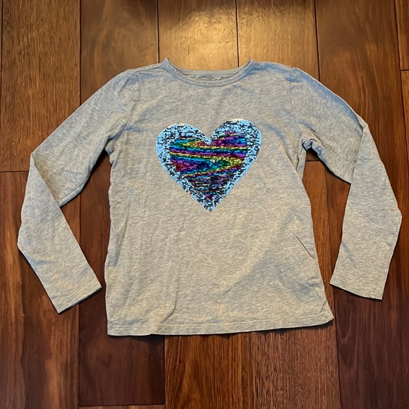 Crewcuts Other - Crewcuts Flip Sequins Heart Top